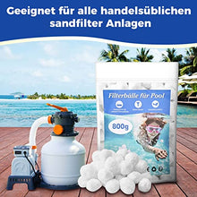Carica l'immagine nel visualizzatore di Gallery, Ufoepv Sfere Filtranti per Piscina, 800g Palline Filtro Piscina Sostituisce 28kg di Sabbia Ultra Leggera Riutilizzabile per Filtri Prodotti Piscina per Sistemi di Filtrazione