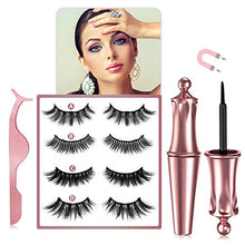Carica l&#39;immagine nel visualizzatore di Gallery, Ciglia Magnetiche, 2020 Escalation Finte Magnetiche e Set Di Eyeliner...