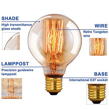 Carica l&#39;immagine nel visualizzatore di Gallery, CMYK Vintage Grande lampadina Globo con gabbia di luce filamento 6-er Pack