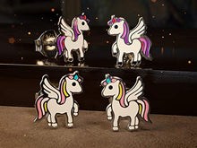 Carica l&#39;immagine nel visualizzatore di Gallery, Tiwoca Jewellery - 2 paia di orecchini a forma unicorno, in vero argento... - Ilgrandebazar