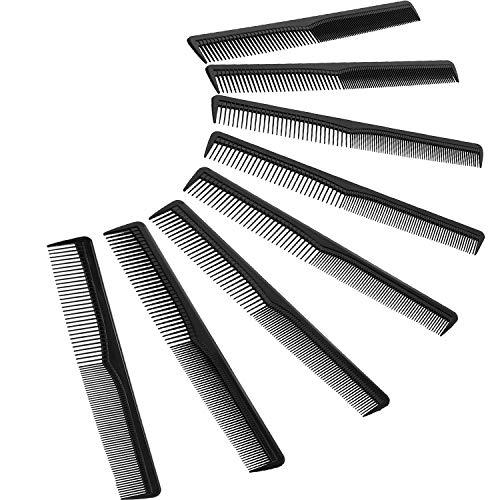 12 Pezzi Pettine per Capelli Nero Pettini da Parrucchiere in Plastica,... - Ilgrandebazar