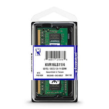 Carica l&#39;immagine nel visualizzatore di Gallery, Kingston KVR16LS11/4 Memoria RAM da 4 GB, 1600 MHz, DDR3L, Non-ECC CL11 Verde - Ilgrandebazar