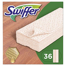 Carica l'immagine nel visualizzatore di Gallery, Swiffer Panni di Ricambio per Scopa Ottimi per Parquet, 36 Pezzi, per Catturare e Intrappolare 3 Volte Più Polvere, Sporco e Peli di una Scopa Tradizionale
