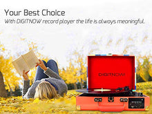 Carica l&#39;immagine nel visualizzatore di Gallery, DIGITNOW! Giradischi Bluetooth a 3 Velocità, Convertitore Portatile M46-Color