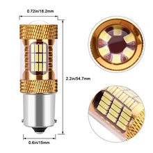 Carica l&#39;immagine nel visualizzatore di Gallery, SanGlory 2 x Lampadine LED Auto Canbus P21W 1156 BA15S 54-SMD 4014 Ultra...