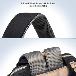 Zaino Mamma neonato Fasciatoio, Multifunzione Bambino Borsa Nappy Nero2 - Ilgrandebazar
