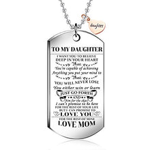 Carica l'immagine nel visualizzatore di Gallery, to my Daughter from MOM i want you Believe Love Dog tag militare Air... - Ilgrandebazar
