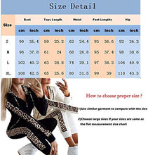 Carica l'immagine nel visualizzatore di Gallery, Loalirando Completo Sportivo Donna Leopardata Tuta da Ginnastica 2 L, Nero - Ilgrandebazar