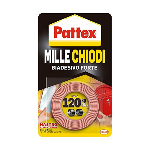 Pattex Millechiodi Tape, nastro biadesivo extra forte per applicazioni... - Ilgrandebazar