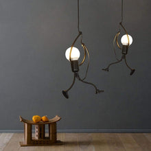 Carica l&#39;immagine nel visualizzatore di Gallery, Goeco Ferro Lampadario Soggiorno Lampada a Sospensione Vintage, E27 Nero - Ilgrandebazar