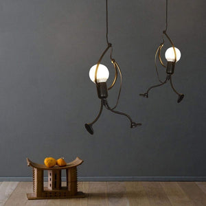 Goeco Ferro Lampadario Soggiorno Lampada a Sospensione Vintage, E27 Nero - Ilgrandebazar