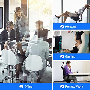 5 Pezzi Ruote Sedia Ufficio,Rotelle per sedie Design a Doppia Ruota,Ruote Ricambio Sedia Ufficio,Facile installazione senza attrezzi,per Sedie da Gioco,pavimenti duri fino,Scivolata Super Fluida