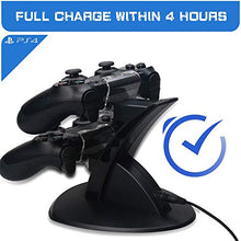 Carica l'immagine nel visualizzatore di Gallery, PS4 Dual Controller Caricatore, Tecnugiz Stazione di Ricarica per PS4, Dual...