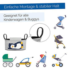 Carica l'immagine nel visualizzatore di Gallery, GLÜCKSWOLKE Borsa per Passeggino - Motivo Pinguino I Organizer Pia Pinguin