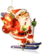 Carica l'immagine nel visualizzatore di Gallery, SIXIUDIA Luci Appese A Ventosa di Natale， Lampade di Natale LED Finestra Appeso Luci,Giardino, Interna Esterno Decorazione della Parete Ornamenti Decorativi Appesi （Sciare Babbo Natale）