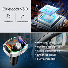 Carica l'immagine nel visualizzatore di Gallery, Trasmettitore FM Bluetooth, Transmitter Bluetooth Vivavoce 5.0 con 7 Colori...