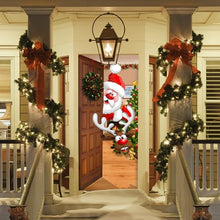 Carica l'immagine nel visualizzatore di Gallery, Hyakoz Decorazioni Natalizie per Porta, Babbo Natale Renne Sfondo Porta Copriporta Natalizio Appendere Striscione Natale Decorazioni per Porte, Pareti, Finestra, Festa di Natale 90 X 200cm
