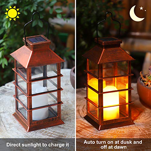Lanterne Da Esterno 2 Pezzi Lanterna Solare Da Giardino Con Candele