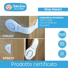 Carica l&#39;immagine nel visualizzatore di Gallery, [12 Pezzi] Bambino Chiusure di Sicurezza Armadio, Fascia Morbida 12p.chiusure