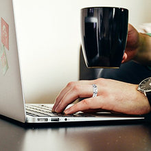 Carica l&#39;immagine nel visualizzatore di Gallery, OIDEA Anello Acciaio Inossidabile Uomo ruotabile Ruota Argento 22 - Ilgrandebazar