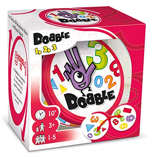 Asmodee- Dobble 1,2,3, Gioco da Tavolo Edizione Italiana, Colore, 8235 - Ilgrandebazar