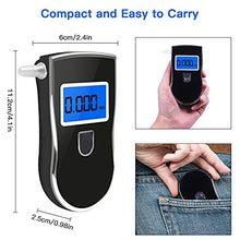 Carica l'immagine nel visualizzatore di Gallery, Flyhood Etilometro, Portatile Professionale Digitale Alcool Test con Schermo LCD Display e Precisione Sensore Semiconduttore, Incluir 16 Boccagli