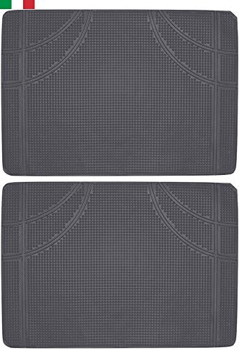 Cenni 32852 Set 2 Tappetini Auto in Gomma Rettangolari 52 x 37, Salva... - Ilgrandebazar