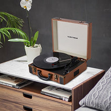 Carica l&#39;immagine nel visualizzatore di Gallery, MUSITREND Giradischi Vinile, Lettore Vinile Portatile 3 Velocità K-M317-BR