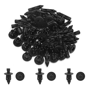 sourcingmap 30Pcs Nero 6 mm Diametro Foro paraurti Auto parafango Rivetti in...