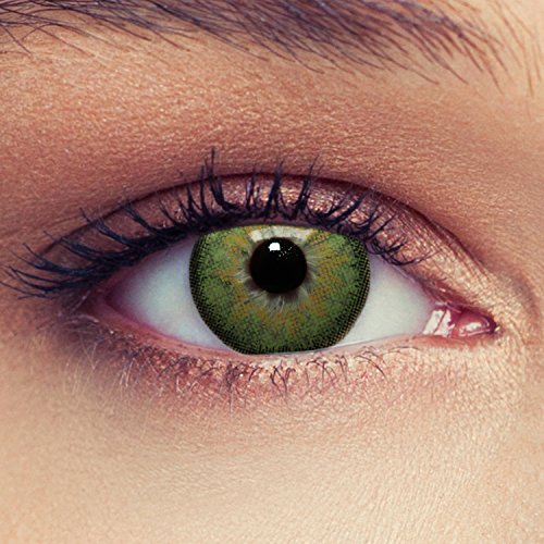 Lenti a contatto colorate verde naturale per gli occhi scuri senza Verde - Ilgrandebazar