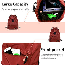 Carica l&#39;immagine nel visualizzatore di Gallery, Risefit - Borsa con coulisse in polietilene, impermeabile, da Burgundy