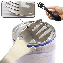 Carica l'immagine nel visualizzatore di Gallery, BESTZY Titanio Cucchiaio Forchetta Campeggio, 2 Pezzi Spork Outdoor...