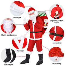 Carica l&#39;immagine nel visualizzatore di Gallery, Costume Completo Babbo Natale, 7 Pezzi Costume Babbo Natale Uomo Resistente e Comodo da Indossare| Vestito Babbo Natale, Costume di Natale, Festa.