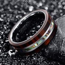 Carica l&#39;immagine nel visualizzatore di Gallery, VAKKI - Fede Nuziale da Uomo in carburo di tungsteno con intarsio Legno e... - Ilgrandebazar