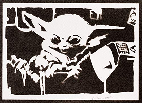 Poster Baby Yoda The Child Mandalorian STAR WARS Handmade Graffiti Street...