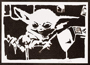 Poster Baby Yoda The Child Mandalorian STAR WARS Handmade Graffiti Street...