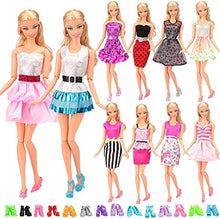 Carica l&#39;immagine nel visualizzatore di Gallery, Miunana 15 Pezzi = 5 PCS Fatti A Mano Principessa 5 Abiti + 10 Pcs Scarpe - Ilgrandebazar