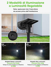 Carica l&#39;immagine nel visualizzatore di Gallery, LITOM 12 LED Luci Solari da Esterno, IP67 Faretti a Paesaggio 2 pezzi