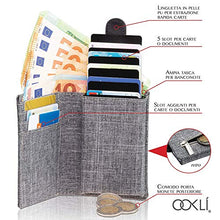 Carica l'immagine nel visualizzatore di Gallery, OOKLÍ Porta Carte Di Credito Schermato RFID Nuova Generazione Grigio
