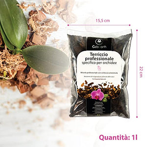 GebEarth - Terriccio per Orchidee, Substrato per Orchidee da 1 Litro【 Terriccio Professionale per tutte le Orchidee 】