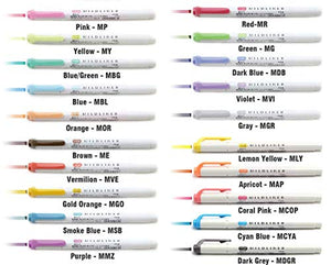 Zebra Mildliner Set di 20 evidenziatori, colori pastello