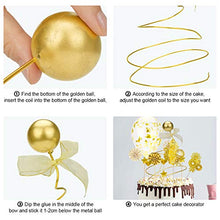 Carica l'immagine nel visualizzatore di Gallery, Herefun Decorazione Torta Topper Set, Includere Oro Glitter Happy Birthday...