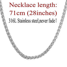 Carica l&#39;immagine nel visualizzatore di Gallery, U7 Collana Uomo a Catena Grano Sottile Robusta Grande Grossa, Argento(6mm) - Ilgrandebazar