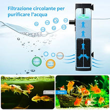 Carica l'immagine nel visualizzatore di Gallery, OMORC Filtro Acquario Interno Multifunzionale con 2 Spugne Filtranti blu - Ilgrandebazar