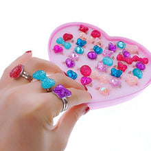 Carica l&#39;immagine nel visualizzatore di Gallery, JZK 36 Regolabili Gemstone Cristallo Anelli Gioco per Bambina - Ilgrandebazar