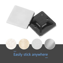 Carica l&#39;immagine nel visualizzatore di Gallery, Faburo 100pz Autoadesivo Clip Cavo Fermacavi Supporto, Nero+100pz Fascette... - Ilgrandebazar