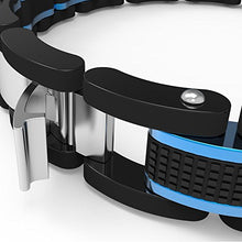 Carica l&#39;immagine nel visualizzatore di Gallery, COOLMAN Gioielli Uomo Bracciali Acciaio Inossidabile Blu e Blu(m：19-20,5cm) - Ilgrandebazar
