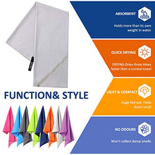 Carica l'immagine nel visualizzatore di Gallery, Eono by Amazon - Asciugamano in Microfibra, XL - 180cm x 90 cm, Grigio