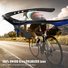 Carica l&#39;immagine nel visualizzatore di Gallery, FREE SOLDIER Occhiali da Sole da Uomo Polarizzati 5 in 1 Occhiale Ciclismo MTB Softair Occhiali Tattici Militari Anti-UV400 Protezione per Ciclismo, Corsa, Pesca, Guida, Sport All&#39;aperto, Blu