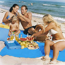 Carica l'immagine nel visualizzatore di Gallery, YZCX Coperta da Picnic Spiaggia Extra Grande 210x200cm Blu-200x210cm